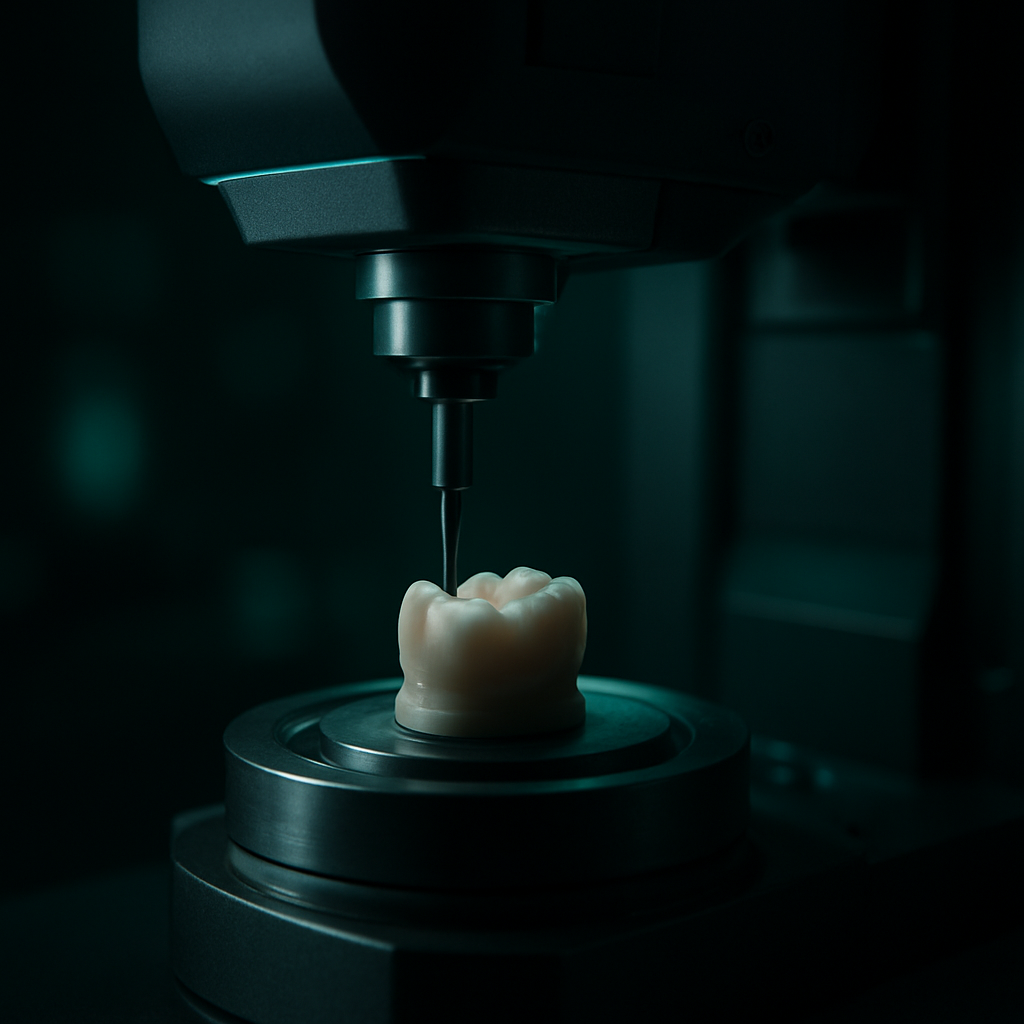 George Dental Laboratories national dental lab milling a ceramic crown with a digital workflow